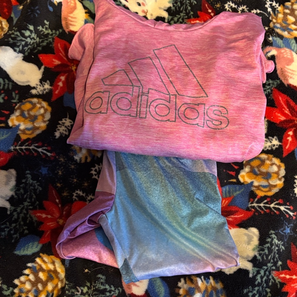 adidas Pink and Blue Kids Matching Set